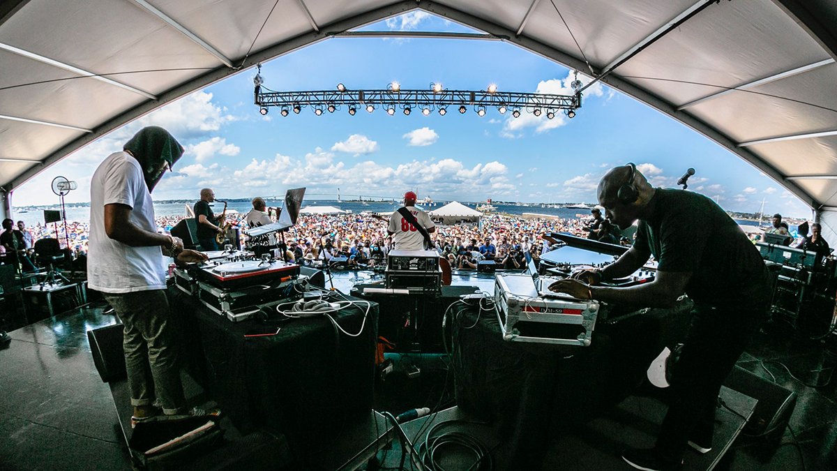 Christian McBride on the main stage at the Newport Jazz Festival. Photo credit: Courtesy of Newport Festivals Foundation